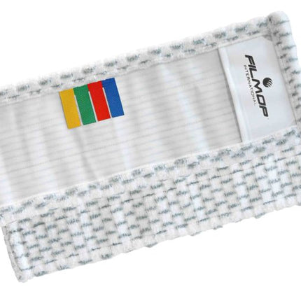 Rezervă mop microfibră, Filmop, ACTIVE-FUR, gri, 40 × 13 cm, cu inserții nylon și buzunare – 00PN0406B00