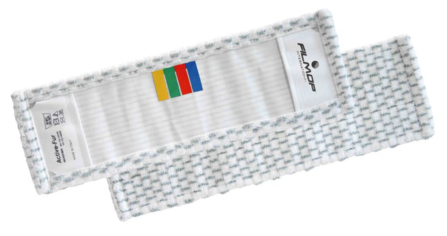 Rezervă mop microfibră, Filmop, ACTIVE-FUR, gri, 40 × 13 cm, cu inserții nylon și buzunare – 00PN0406B00