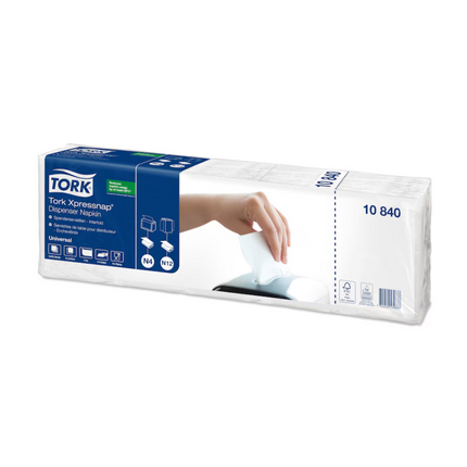 Șervețele de masă pentru dispenserul Tork Xpressnap®, albe, 225 buc/pachet, 40 pachete/bax - 10840