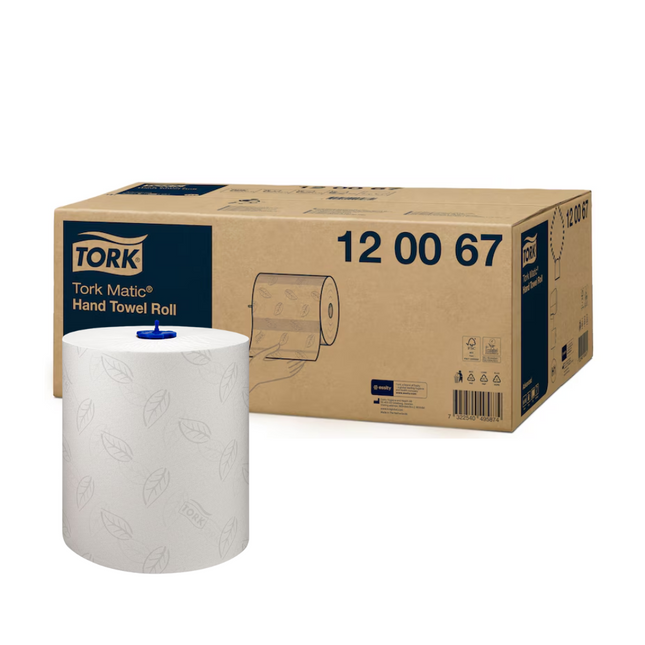 Prosoape pentru mâini, Tork, Matic® Advanced, rolă, H1, albe, 2 straturi, 150m/rolă (6 role/bax) - 120067