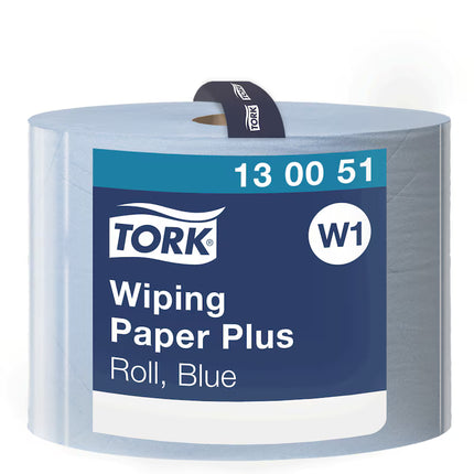Prosoape hârtie, Tork, Wiping Paper Plus, albastru, 2 straturi, 510 m, W1 – 130051