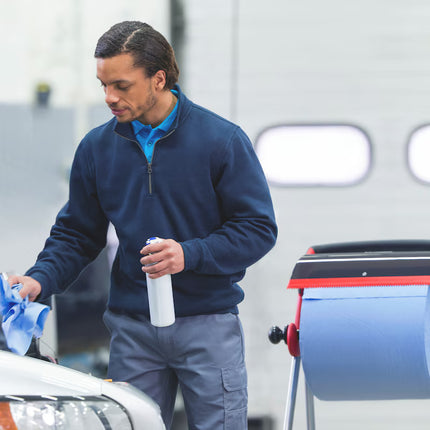 Hârtie de șters industrială, Tork, Combi Plus, albastru, 2 straturi, 2 x 255 m, 2 x 750 porții, W1/W2, 2 role – 130052