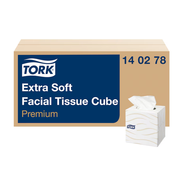 Șervețele faciale pop-up, Tork, Premium Soft, 2 straturi, 100 bucăți/cutie, cub - 140278