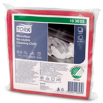 Lavete microfibră, Tork, albastre, 6 bucăți/pachet, 30.5×30.5 cm, 183603