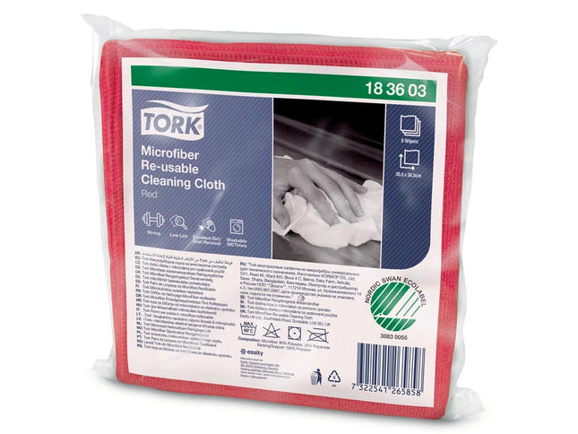 Lavete microfibră, Tork, albastre, 6 bucăți/pachet, 30.5×30.5 cm, 183603