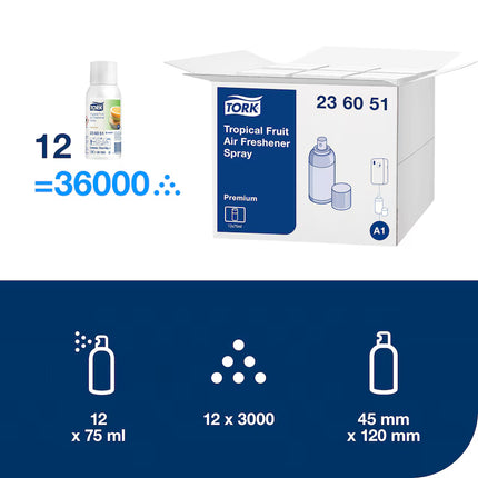 Odorizant spray, Tork, aromă fructe tropicale, A1 – 236051