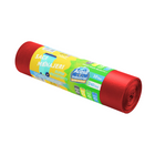 Saci menajeri 240L, roșii, 10 bucăți/rolă, 24 microni, RLDPE
