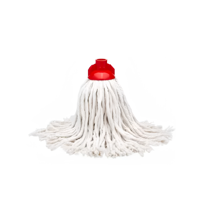 Rezervă mop din bumbac 250 g, fir alb, capac roșu