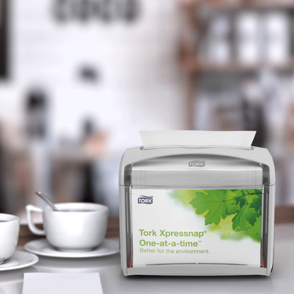 Dispenser de șervețele de masă, Tork Xpressnap® Tabletop, gri deschis, N4 - 272613