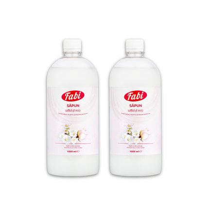 Săpun lichid, Fabi, alb, parfum iasomie, trandafir și ylang ylang