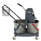 Cărucior profesional curățenie, Sprintus, cadru din plastic, 2 găleți × 17 L, cu storcător – 301001