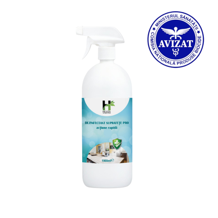 Dezinfectant pentru suprafețe, Higeea, avizat ca biocid, 1L