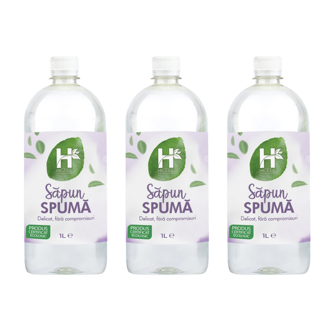Săpun spumă, Higeea,3 x 1L, etichetă ecologică