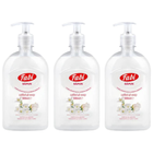 Set economic 3 x 500 ml săpun lichid parfumat cu ylang-ylang, ideal pentru rezerve și igiena zilnică a mâinilor, cu aromă florală intensă.