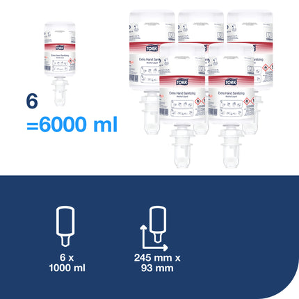 Dezinfectant lichid Tork cu alcool 1L, S4 – 424219