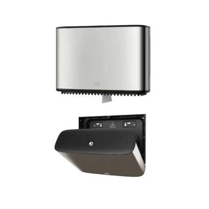 Pachet dispenser hârtie igienică + hârtie igienică Tork Mini Jumbo, T2, 12 role/bax - 460006/120280