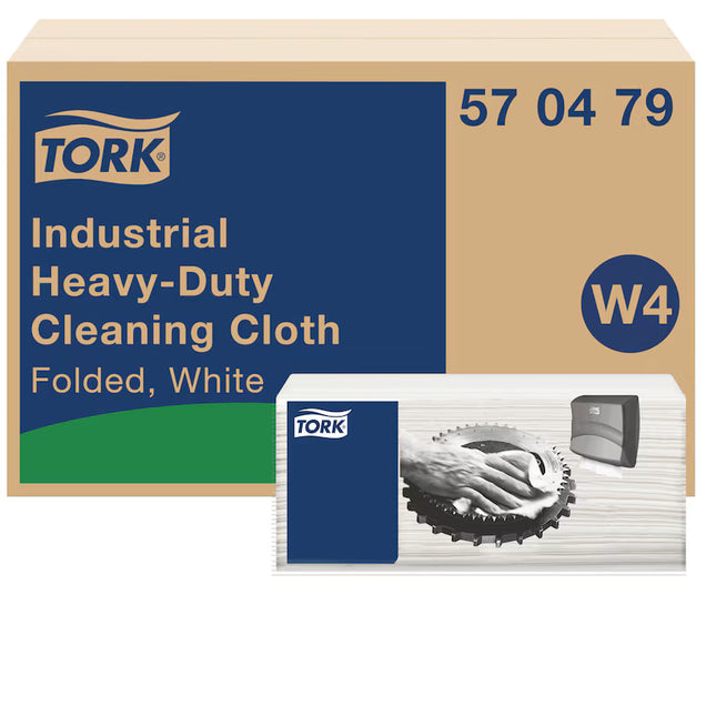 Lavete Multipurpose, Tork, Heavy-Duty, albe, 35.5×41.5 cm, 60 porții/pachet (4 pachete/bax), W4 - 570479