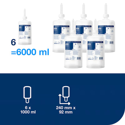 Săpun spray, Tork, fără parfum, transparent, 1000 ml/rezervă (6 buc/bax), S11 – 620701