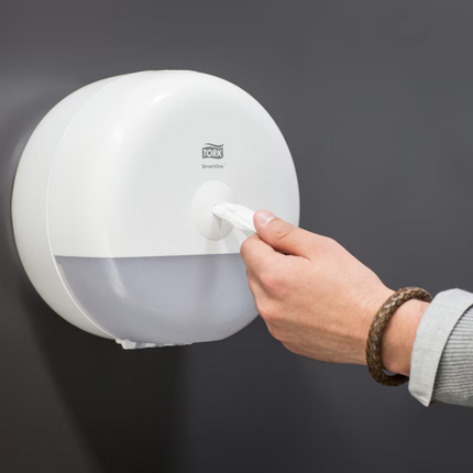 Pachet Tork Dispenser hârtie igienică SmartOne® Mini 681000 + Hârtie igienică SmartOne® Mini (12 ROLE/BAX) - 472193