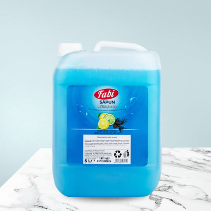 Sapun lichid, Fabi, albastru, parfum citrice, lemn de cedru si santal