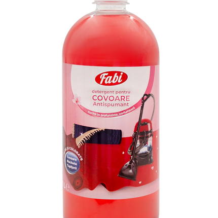 Detergent profesional antispumant pentru covoare și mochetă, pentru aspiratoare cu injecție-extracție, Fabi, 1L