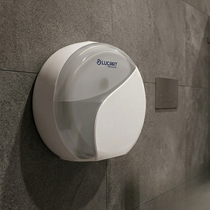 Dispenser hârtie igienică Mini Jumbo, Lucart, Identity, ABS alb - 892322