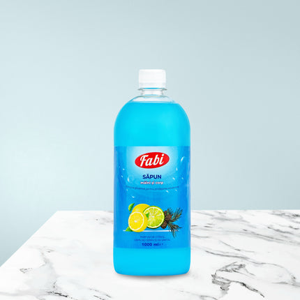 Sapun lichid, Fabi, albastru, parfum citrice, lemn de cedru si santal