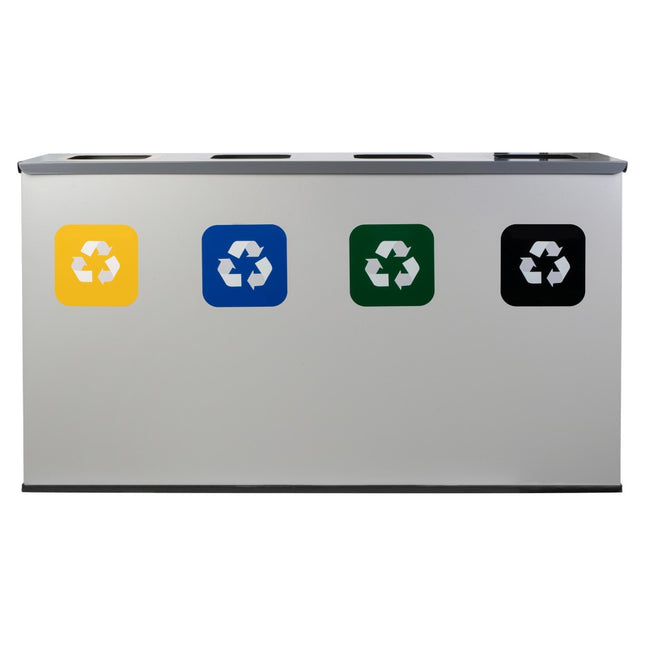 Cos de gunoi pentru colectare selectiva, Alda, inox
