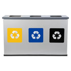 Stație pentru colectare selectivă, Alda, oțel, 3X35 L