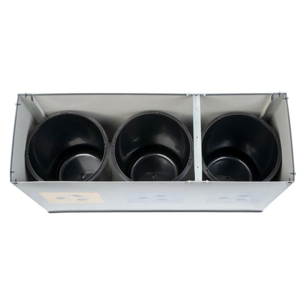 Cos de gunoi pentru colectare selectiva, Alda, inox