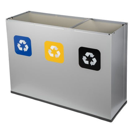 Stație pentru colectare selectivă, Alda, oțel, 3×60 L – 134