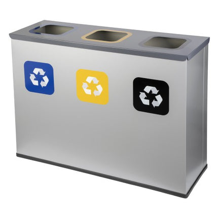 Stație pentru colectare selectivă, Alda, oțel, 3×60 L – 134