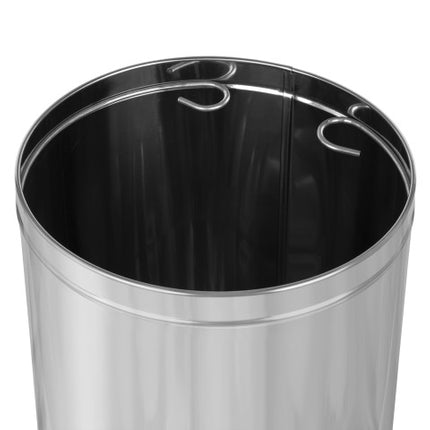 Coș de gunoi pentru colectare selectivă, Alda, EKO Round Prestige, 45 L, inox, capac negru – 657D