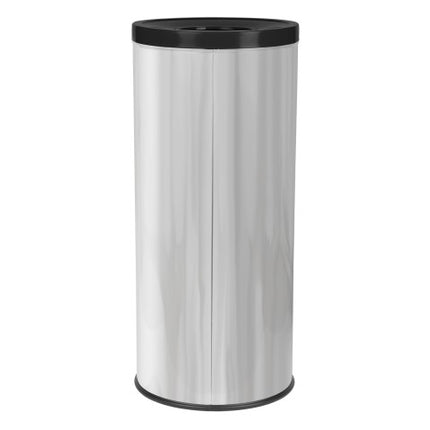 Coș de gunoi pentru colectare selectivă, Alda, EKO Round Prestige, 45 L, inox, capac negru – 657D