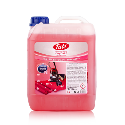 Detergent profesional antispumant pentru covor și mochetă, injecție-extracție, Fabi
