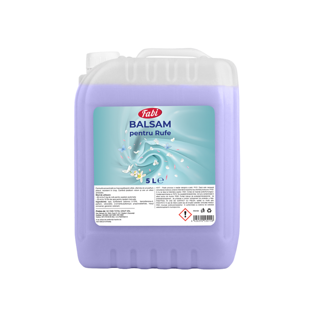 Balsam concentrat pentru rufe, oferă moliciune și parfum plăcut.