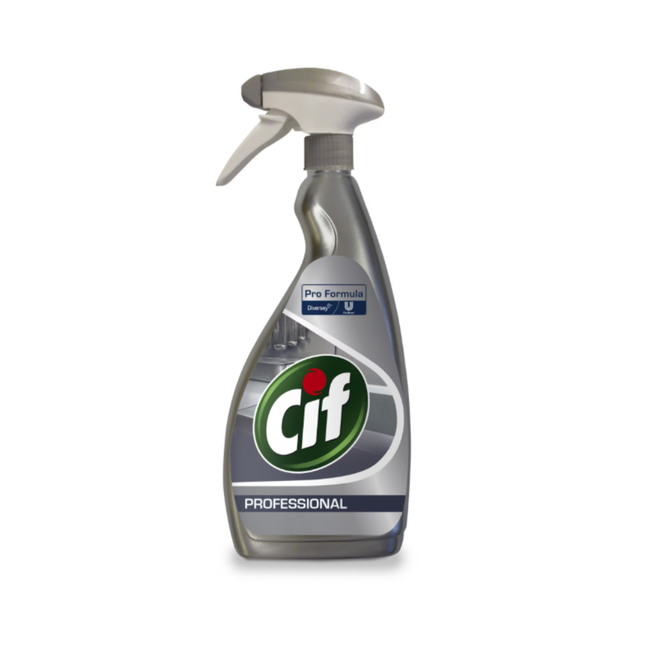 Soluție pentru oțel inoxidabil, Cif Professional, 750ml, cu pulverizator, uz profesional