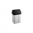 Cos de gunoi Patty 12L alb cu capac batant negru
