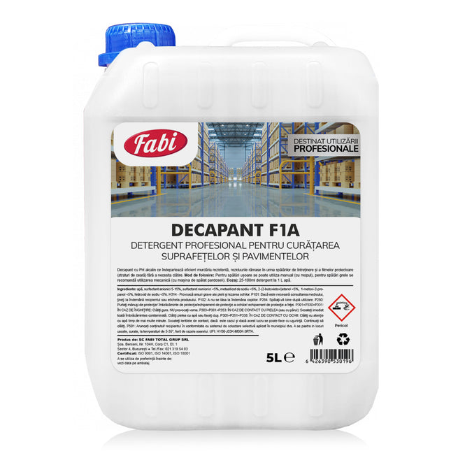 Decapant F1A pentru pardoseli, Fabi, 5L, formulă profesională