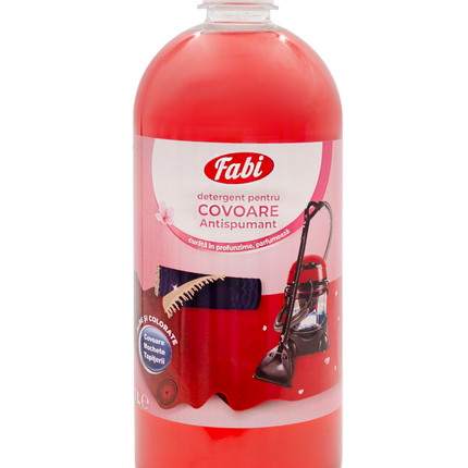 Detergent profesional antispumant pentru covor și mochetă, injecție-extracție, Fabi, 1L