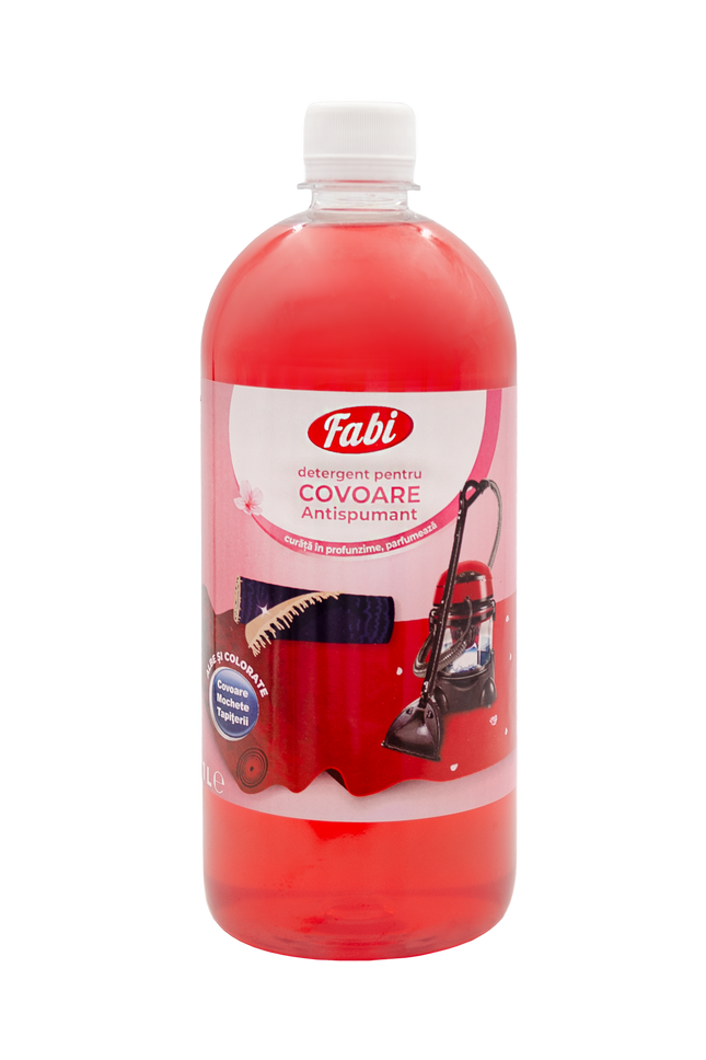 Detergent profesional antispumant pentru covor și mochetă, injecție-extracție, Fabi, 1L