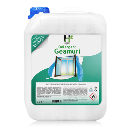 Detergent pentru geamuri, Higeea, 5L, etichetă ecologică