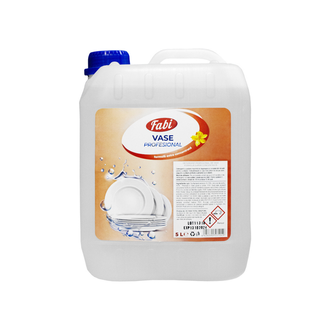 Detergent concentrat pentru vase, degresare puternică și strălucire.