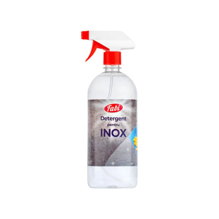 Detergent concentrat de 500 ml pentru curățarea și lustruirea suprafețelor din inox, ideal pentru aparatura de bucătărie.