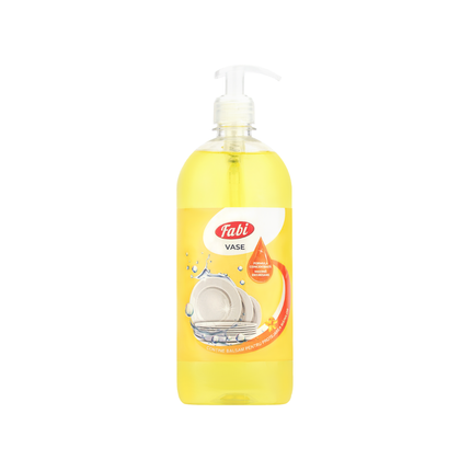 Detergent pentru vase, 1 litru, intens parfumat, cu formulă degresantă care protejează pielea mâinilor, lăsând vasele strălucitoare.