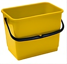 Găleată galbenă din plastic, Filmop, 4 L, cu mâner plastic