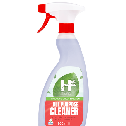 Detergent universal, Higeea, All Purpose Cleaner, etichetă ecologică
