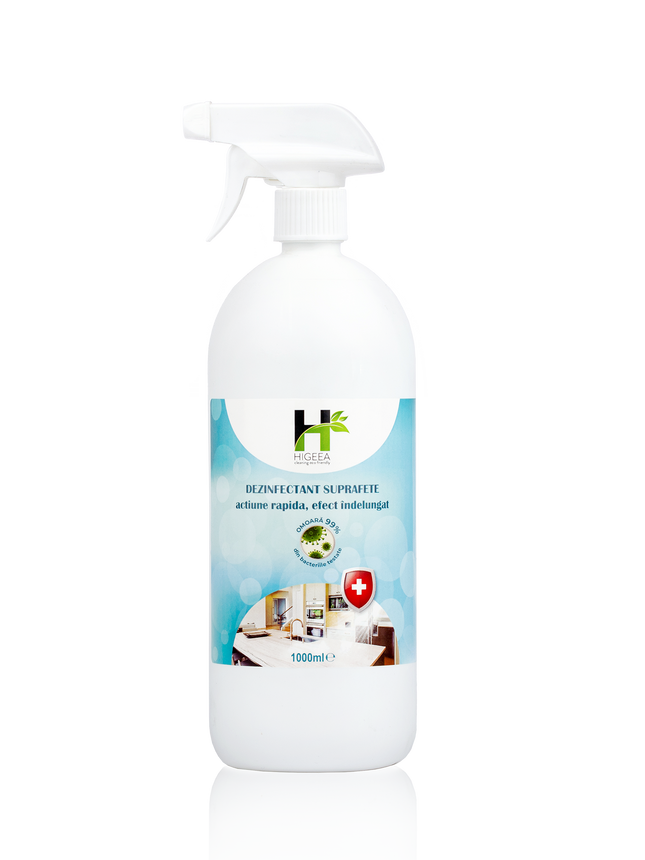Dezinfectant pentru suprafețe, Higeea, avizat ca biocid, 1L