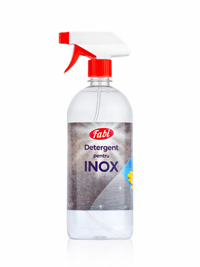 Detergent pentru suprafețe din inox, Fabi, 1L, cu pulverizator