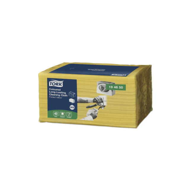 Lavete Multipurpose Long Lasting Tork galbene W8 194650 produs destinat utilizarii profesionale in medii industriale